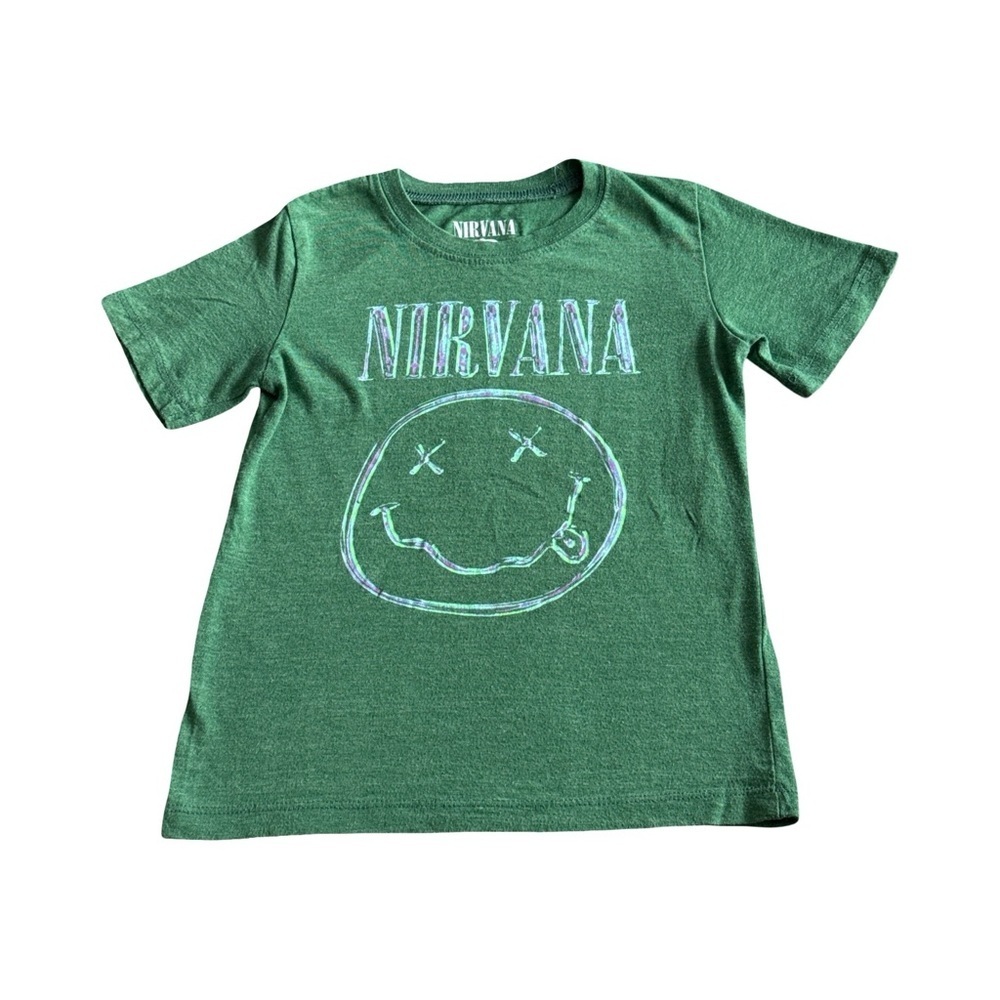 NIRVANA Kids Green Graphic Tee